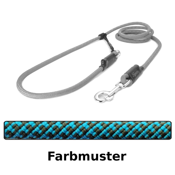EASYLONG Hundeleine - L - 3,5m - schwarz und blau